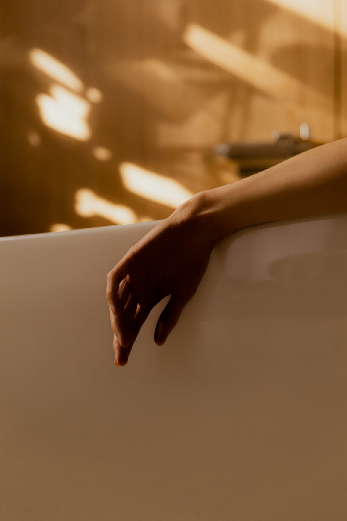 relaxing in a bath